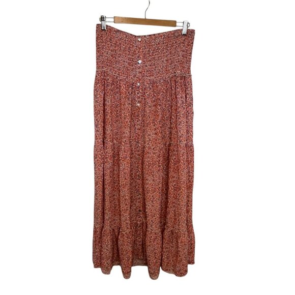 ESQUALO Red Floral Maxi Skirt - Picture 2 of 4